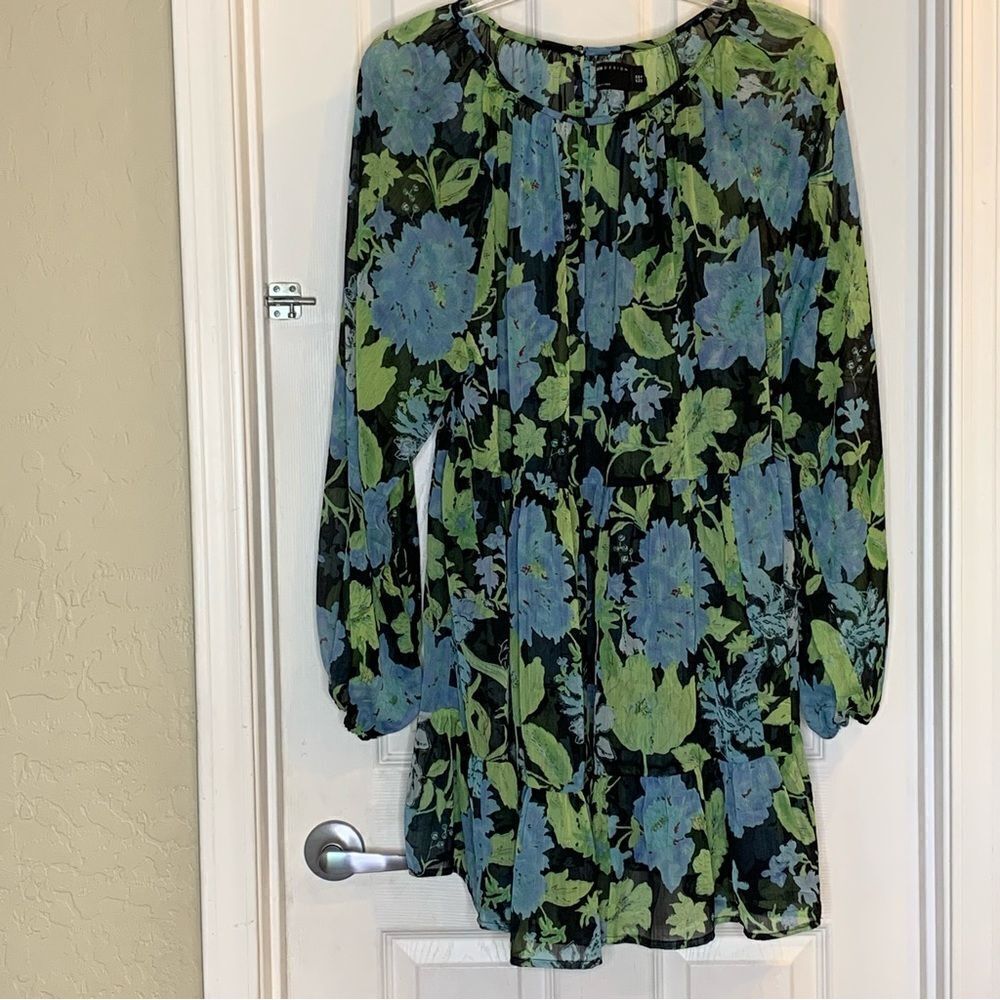ASOS DESIGN Maternity tiered smock mini dress in dark based floral Size 16